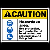 Hazardous Area PPE Required Sign